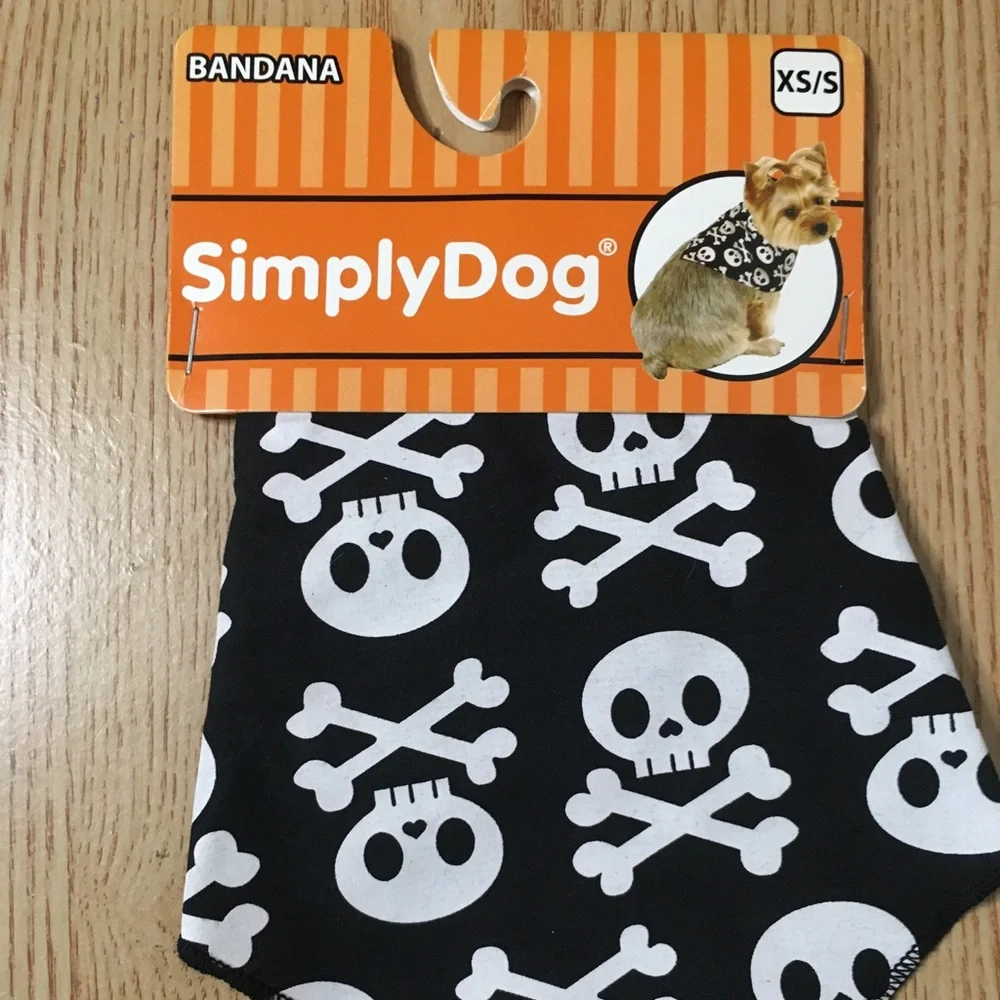 #1 New Doggie 🐶 Skull 💀 Print Bandana Scarf Xs/Small Neck Size 13”-15”